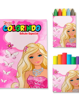 Kit colorir com massinha barbie