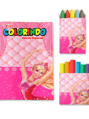 Kit colorir com massinha barbie bailarina