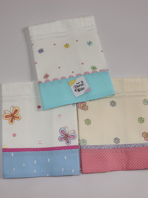 Kit toalhinha escolar personalizada com nome - 3 peças
