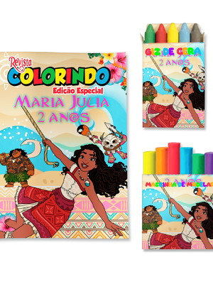 Kit colorir com massinha moana 2