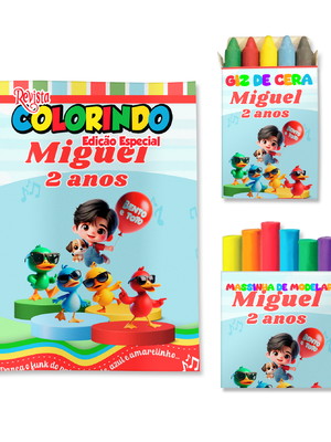Kit colorir com massinha bento e totó patinhos