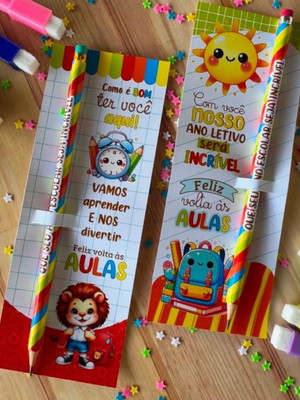 Mimo volta as aulas card com lapis