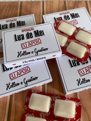 100 caixinhas com chiclete operação lua de mel