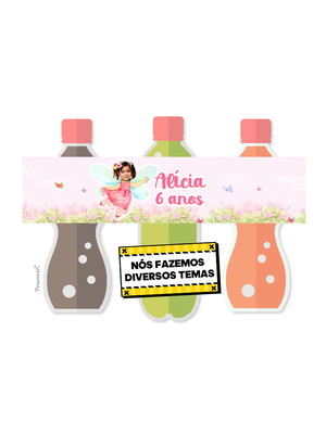 14 adesivo mini coca personalizado com foto fada aquarela