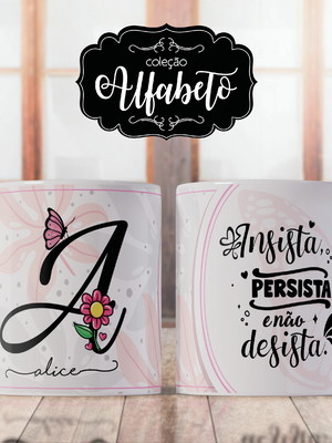 Caneca personalizada alfabeto