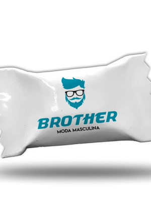100 balas personalizadas para loja de moda masculina