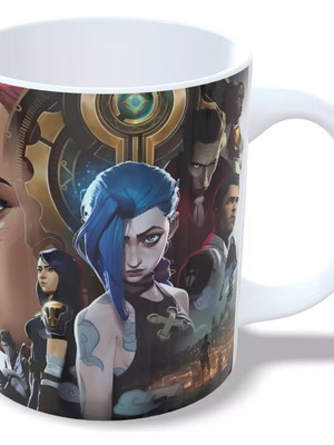 Caneca de porcelana personalizada da serie arkane netflix