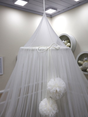 Mosquiteiro para berço tenda teto cabana microtule off white