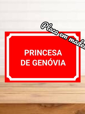 Placa decorativa arte princesa de genóvia