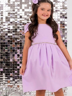 Vestido infantil lilás