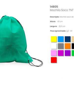 Bolsa saco em tnt