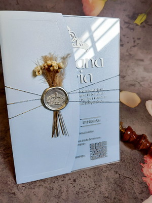 Convite 15 anos ou casamento - acrílico 2mm