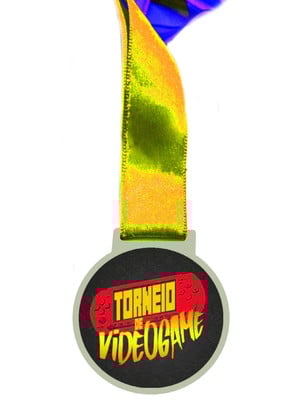 Medalhas personalizadas para torneio de games kit com 80