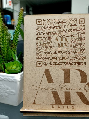 Placa pix qr code personalizada texturizada gravação à laser