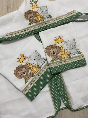Kit fraldas safari (03 peças)