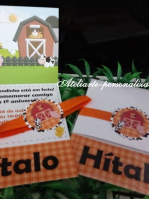Convite personalizado fazendinha
