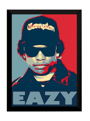 Eazy-e n.w.a quadro com moldura 33x24cm