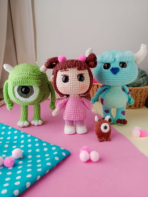 Coleção monstros sa - amigurumi
