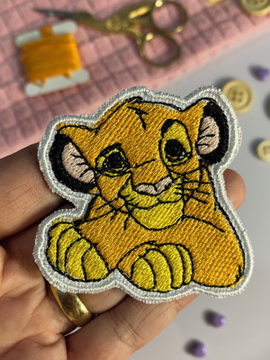 Patch bordado termocolante rei leão - simba - modelo2