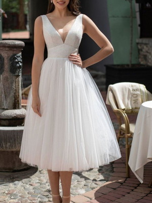 Vestido branco midi
