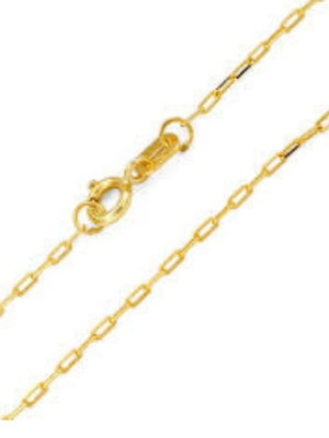 Corrente 60cm elo fino em ouro 18k