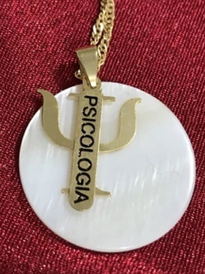Colar profissão psicologia com resina