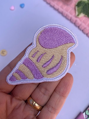 Patch bordado termocolante concha - modelo2