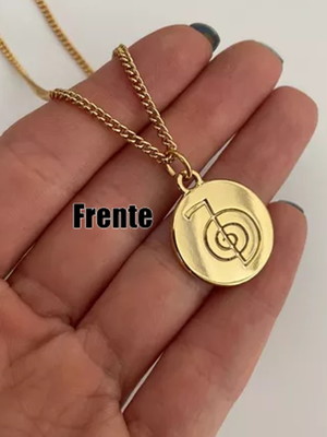 Colar símbolo reiki banhado a ouro