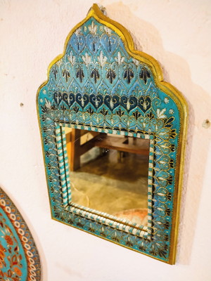 Moldura de espelho decorativa estilo oriental