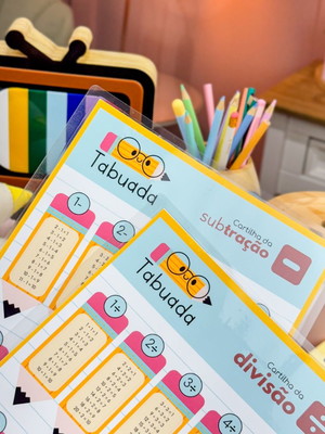 Cartilhas educativas de tabuada