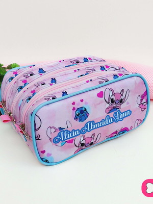 Estojo triplo personalizado stitch