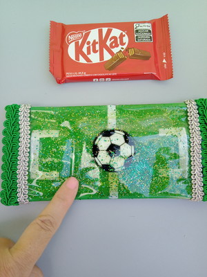 Futebol lembrancinha carteira porta kit kat