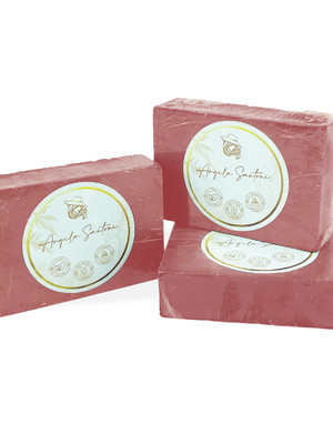 Kit 3 sabonetes de argila vermelha e lavanda