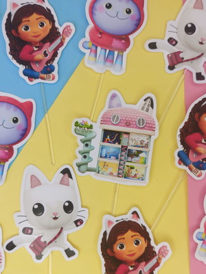 Topper para cupcake a casa mágica da gabby