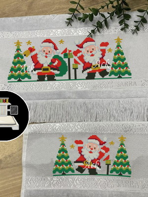 Matriz ponto cruz - papai noel dançando