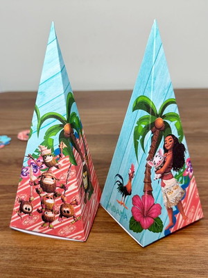 Caixa cone lembrança festa moana