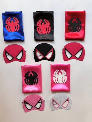 Kit lembrancinha capa + máscara spidey e seus amigos