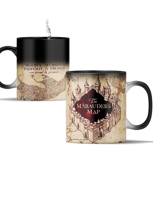 Caneca magica mapa do maroto 325 ml de porcelana