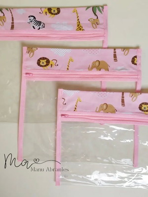 3 nescessaire pra roupa suja ou limpa com tag personalizada