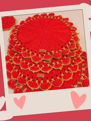 Sousplat vermelho luxo