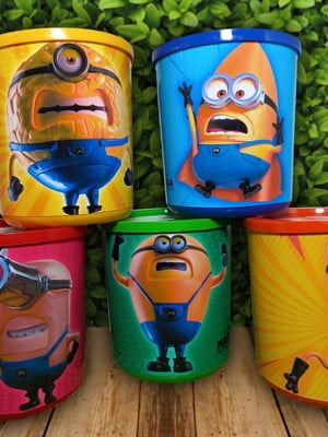 Lata tipo ninho mega minions kit com 15 und(vazio)