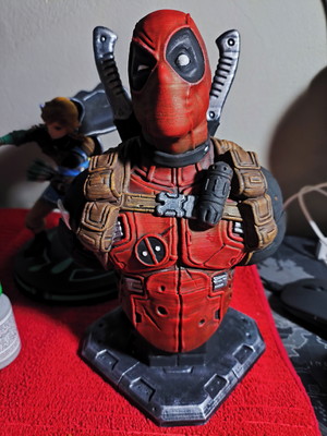 Busto deadpool impressão 3d