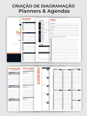Diagramação de planners e agendas | layout exclusivo