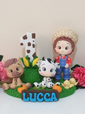 Vela personalizada fazendinha