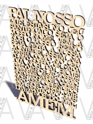 Vetor, oração, pai nosso, cnc laser