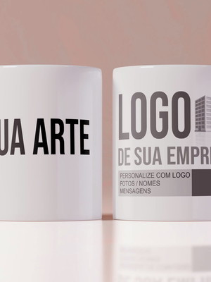 Caneca personalizada com logo marca - logo de sua empresa