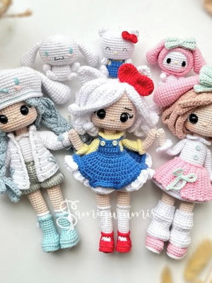 Conjunto hello kitty, cinnamoroll, my melody, kuromi, pompo