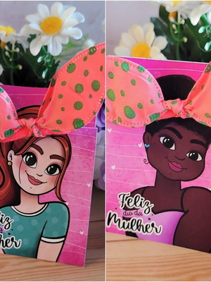 Card personalizado com xuxinhas dia da mulher
