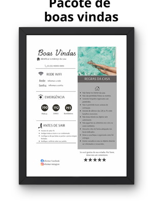Quadro de boas-vindas para airbnb: fácil e elegante