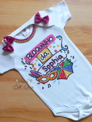 Body mesvesario bloquinho meu primeiro carnaval menina